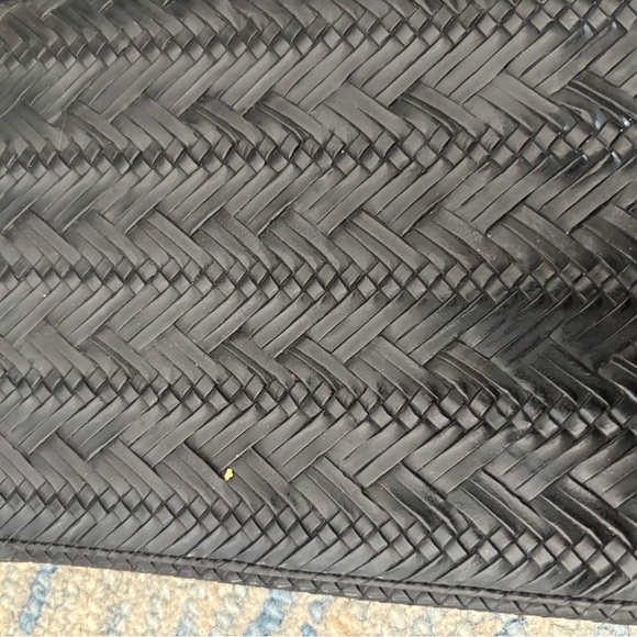 Hudson Jeans Black Woven Leather Pouch - Picture 10 of 12